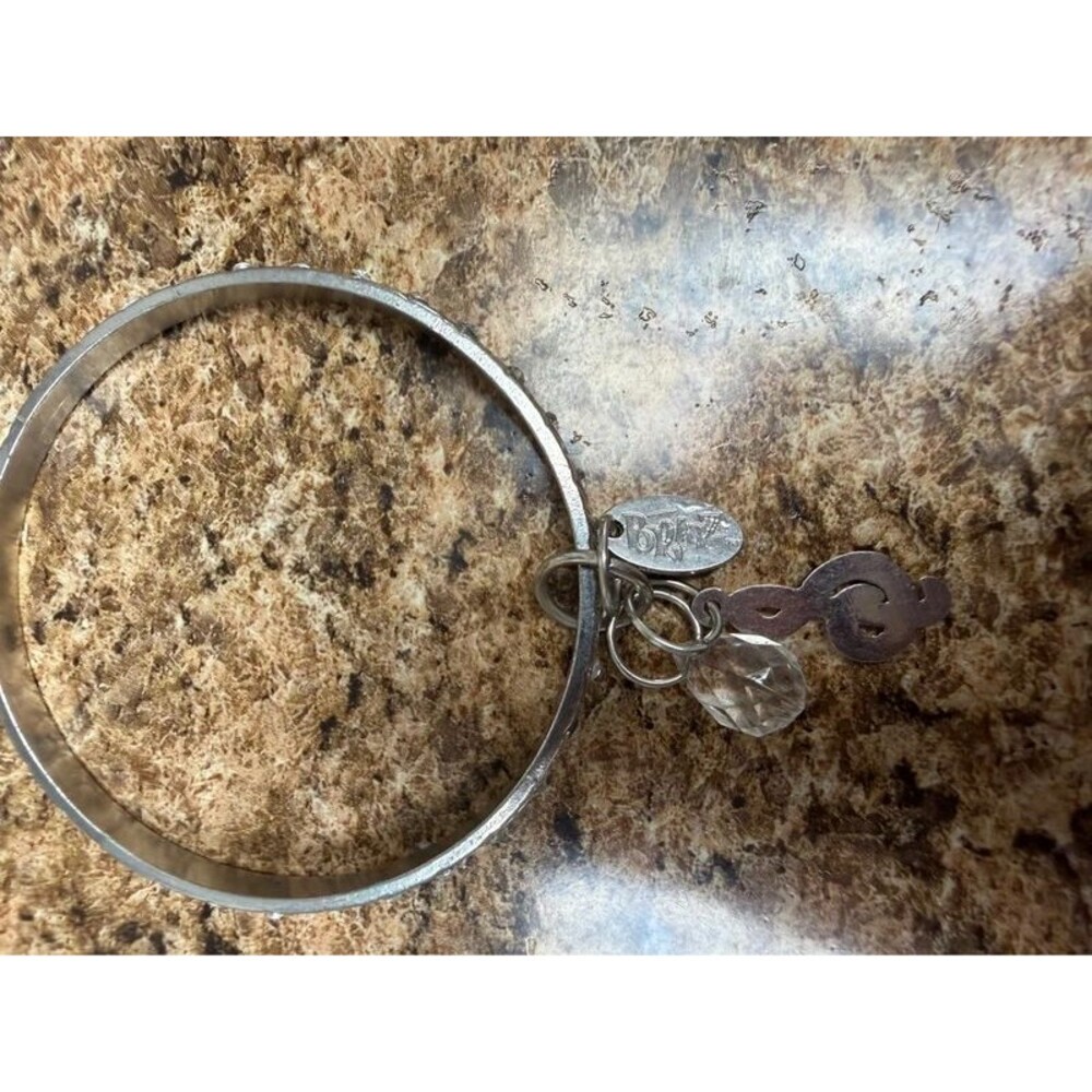 Bratz Bracelet Silver Tone Rhinestone Bangle Key Music Note Crystal Charms